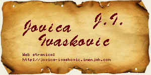 Jovica Ivašković vizit kartica